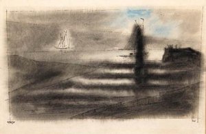 At The Mouth Of The River Rega, Baltic — Lyonel Feininger