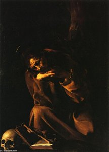 Saint Francis In Meditation — Каравађо, Baroque