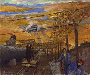 Camouflaging The Pipeline At The British Aluminium Company's Works At Fort William, October 1941 — Stiven Bon, Impressionism