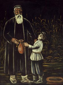 Peasant And His Son — Niko Pirosmani, Primitivism