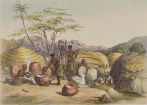 Gudu's Kraal At The Tugala — George French Angas