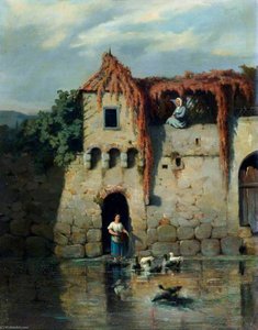 Feeding Ducks — Francois Bocion