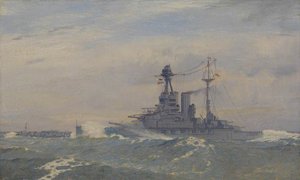 A Ship Of The Queen Elizabeth Class — Charles Pears