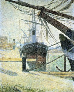 A Corner Of The Harbor Of Honfleur , — Georges Seurat, Post-impressionism