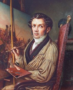 Portrait Of His Brother, Painter Léopold Robert, In His Studio — Louis Léopold Robert