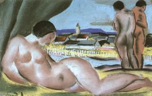 View Of Nagybánya With Nudes, — David Jandi