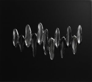 Schwebender Obsidian: Eine Monochrome Studie Von Viskosem Licht Und Ewigem Schatten — Laurent Vionnet, Minimalistische Kunst