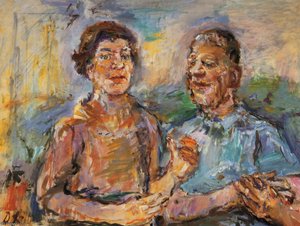 Autoportrait Avec Olda, Self-portrait With Olda, Huile Sur Toile, — Oskar Kokoschka