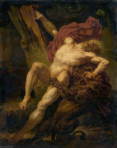 Milo Of Croton Attacked By A Lion — Charles Meynier
