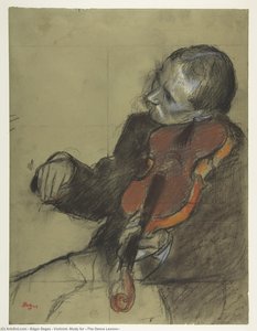 Violinista, Estudio Para 'la Lección De Baile' — Hilaire-germain-edgar Degas, Impresionismo