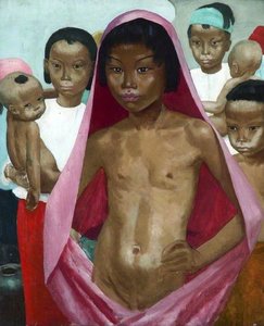 Sketch Of Burmese Children — Dod Procter