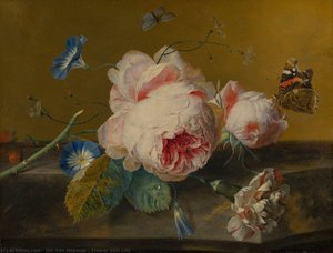 Flower Still Life — Jan Van Huysum, Baroque