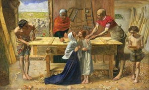 Christ In The House Of His Parents (`the Carpenter — Sir John Everett Millais, Pre-raphaelite