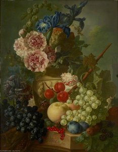 Still Life Of Flowers And Fruit — Jan Van Os