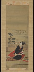 Female Entertainer with Shamisen