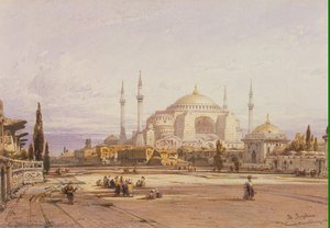 View Of The Hagia Sophia In Constantinople — Eduard Hildebrandt