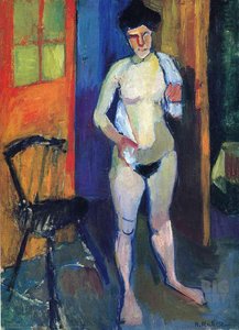 Nude Mit Einem Weißen Handtuch — Henri Matisse, Fauvist Expressionism