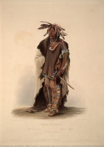 Wahk-ta-ge-li, A Sioux Warrior, Plate 8 From Volume 2 Of 'travels In The Interior Of North America' — Karl Bodmer