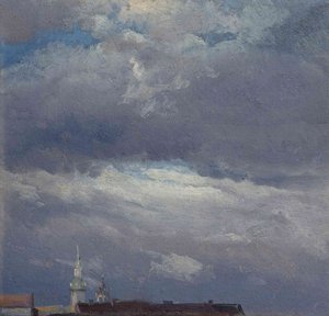 Stormclouds Over The Castle Tower In Dresden — Johan Christian Claussen Dahl