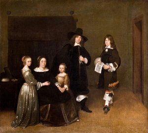 Portrait Of A Family — Gerard Ter Borch, Baroque