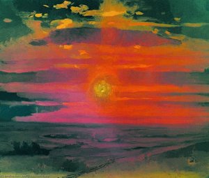 Sunset in winter