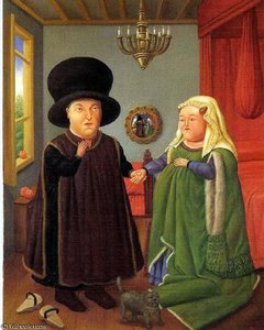 I Coniugi Arnolfini Da Van Eyck — Fernando Botero