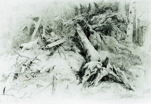 Wind Fallen Trees — Ivan Ivanovich Shishkin