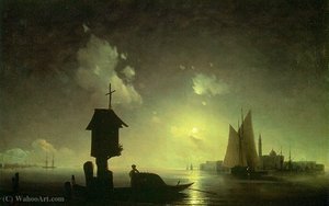Sea View With A Chapel On The Shore — Ivan Konstantinovich Aivazovsky