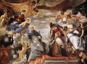 Doge Nicolò Da Ponte Invoking The Protection Of The Virgin — Jacopo Tintoretto