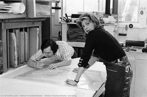 Helen Frankenthaler working