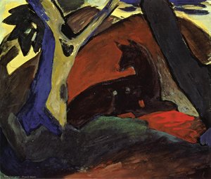 Crouching Deer — Franz Marc, Expressionism