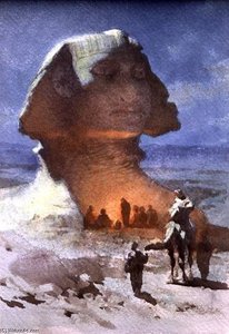 A Night Encampment Before The Sphinx — Carl Haag