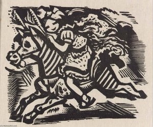 Girl On Merry Go Round, Facing Left — Howard Cook