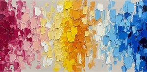 Chromatic Resonance: A Singular Symphony Of Textured Light And Prismatic Impasto Flow — Christian Noiret, Contemporary Abstract Painting