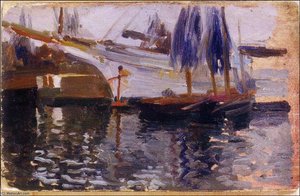 Barcas En El Puerto — Manuel Benedito Vives