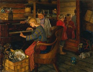 Children by the piano