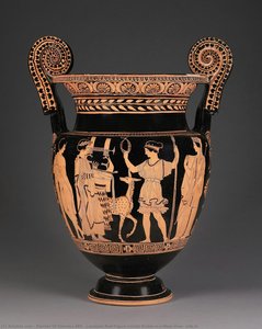 Lucanian Red-figure Volute Krater\n\n(main View, Side A) — Painter Of Palermo 489