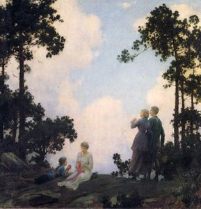 Under The Pines — Charles Courtney Curran, Impressionism