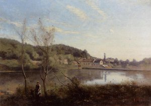 Ville D'avray, The Large Pond And Villas — Jean-baptiste-camille Corot