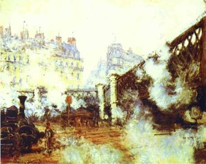 Le Pont De L'europe, Gare Saint-lazare — Claude Monet, Impressionism