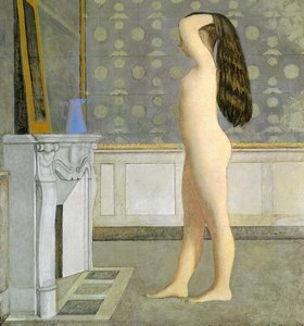 Figure In Front Of A Mantel — Balthus