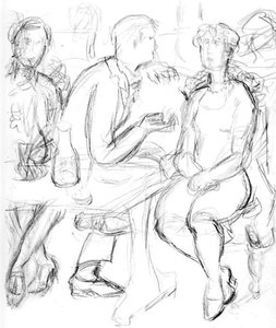 The Cafe ''petit St. Benoir'' — Mikhail Fiodorovich Larionov