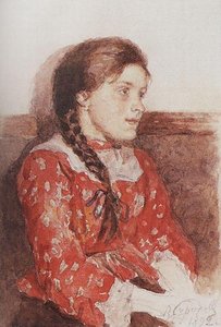 Girl With A Red Jacket — Vasily Ivanovich Surikov