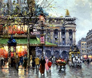 Café De La Paix Opera — Antoine Blanchard (marcel Masson), Impressionism