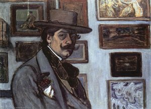 Self-portrait In A Brown Hat — József Rippl-rónai