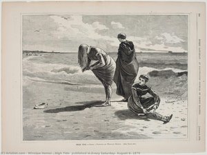 High Tide, Published In Every Saturday, August 6, 1870 — Winslow Homer, American Realism