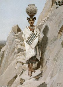 Moki Maiden-walpi, First Mesa — Henry F Farny