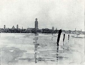 Venetian Water Scene, (painting)