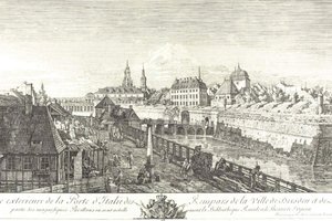 Exterior View Of The Italian Gate Of The Ramparts Of The Town Of Dresden, — Bernardo Bellotto