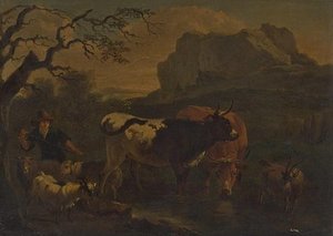 Le Troupeau (the Herd) — Nicolaes Pietersz Berchem, Dutch Golden Age